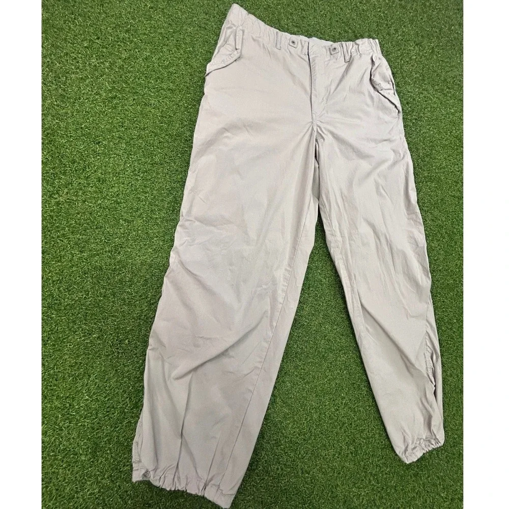 Uniqlo U Mens Relaxed Fit Jogger Pants Light Gray Stone Size M 321-425157